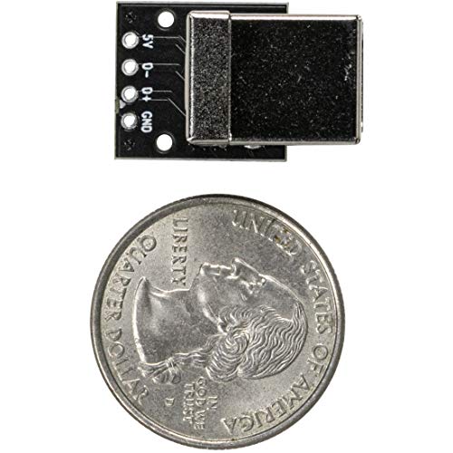 10 unidades de conector USB Tipo B hembra ángulo 90° negro miniatura 3