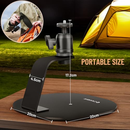 CAHAYA Desktop Projektorständer 1/4’’ Schraube Schnittstelle - Multi-Winkel Tisch Beamer Ständer Tragfähigkeit von 5 kg mit Rutschfestes Fahrgestell für Mini-Projektoren Kamera Monitor - CY00375-1