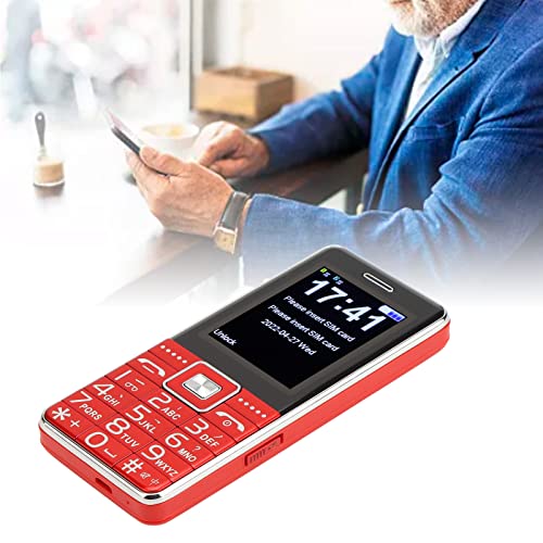 Ashata Big Button Mobile Phone For Elderly, Upgraded Gsm Unlocked Senior Cell Phone With Sos Emergency Button And Torch, Dual Card Dual Standby, Loud Voice, 6800Mah Battery(Red) #TOP6
