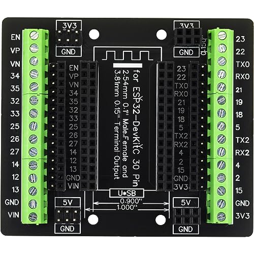 Image of for ESP32 Breakout Board 30 Pins GPIO 1 into 3 Expansion Board 3.81mm 0.15 inch Terminal Blocks for ESP32 Module ESP-WROOM-32 ESP32-DevKitC