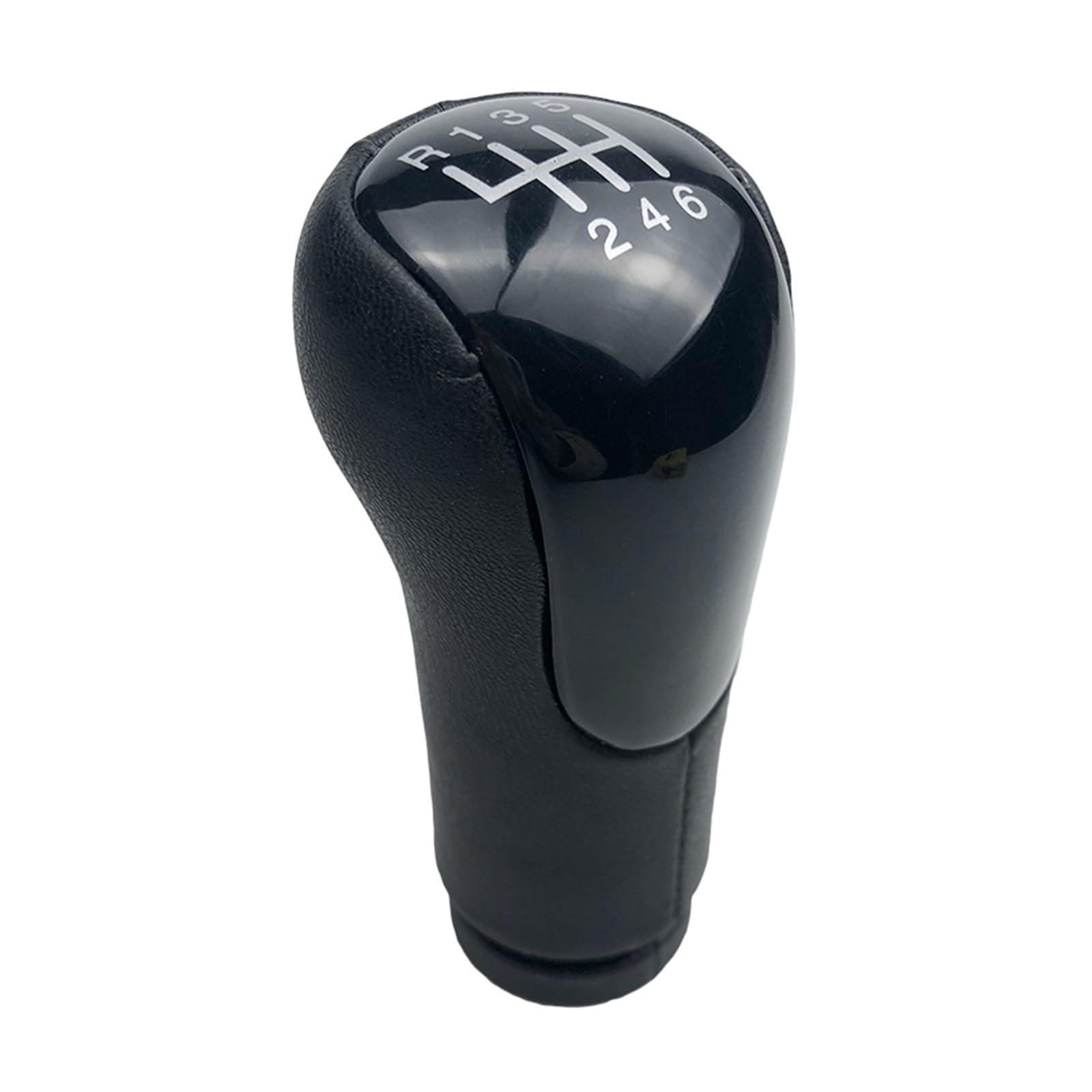 Rbevcrr Car Shift Lever Knob for Fiesta for Fusion for Transit for Connect 2002-2008 Leather Gear Shift Knob Shifter Gaiter Boot Cover Case Stick Shifter Pen(6 Speed Black)