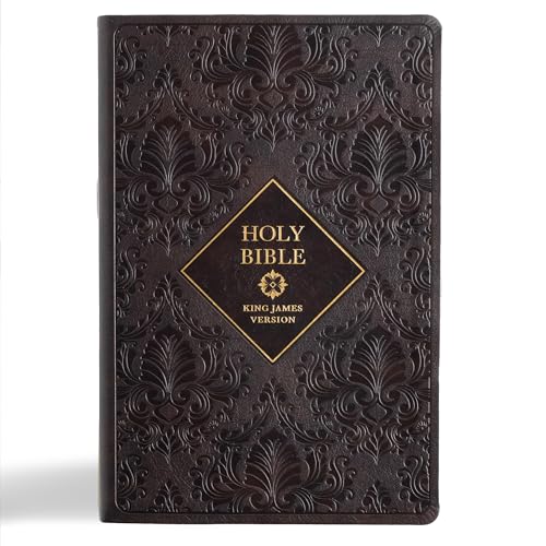 Image of KJV Holy Bible, Giant Print with Cross-References, Dark Brown LeatherTouch, Thumb Index, Ribbon Marker, Red Letter, Full-Color Maps, Easy-to-Read MCM Type, King James Version