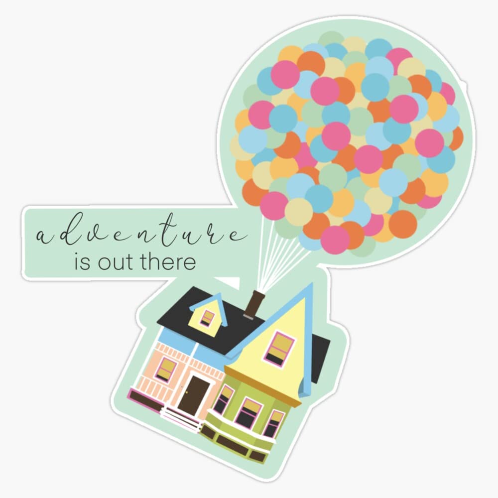 adventure is out there â€” up Bumper Sticker Vinyl Decal 5"