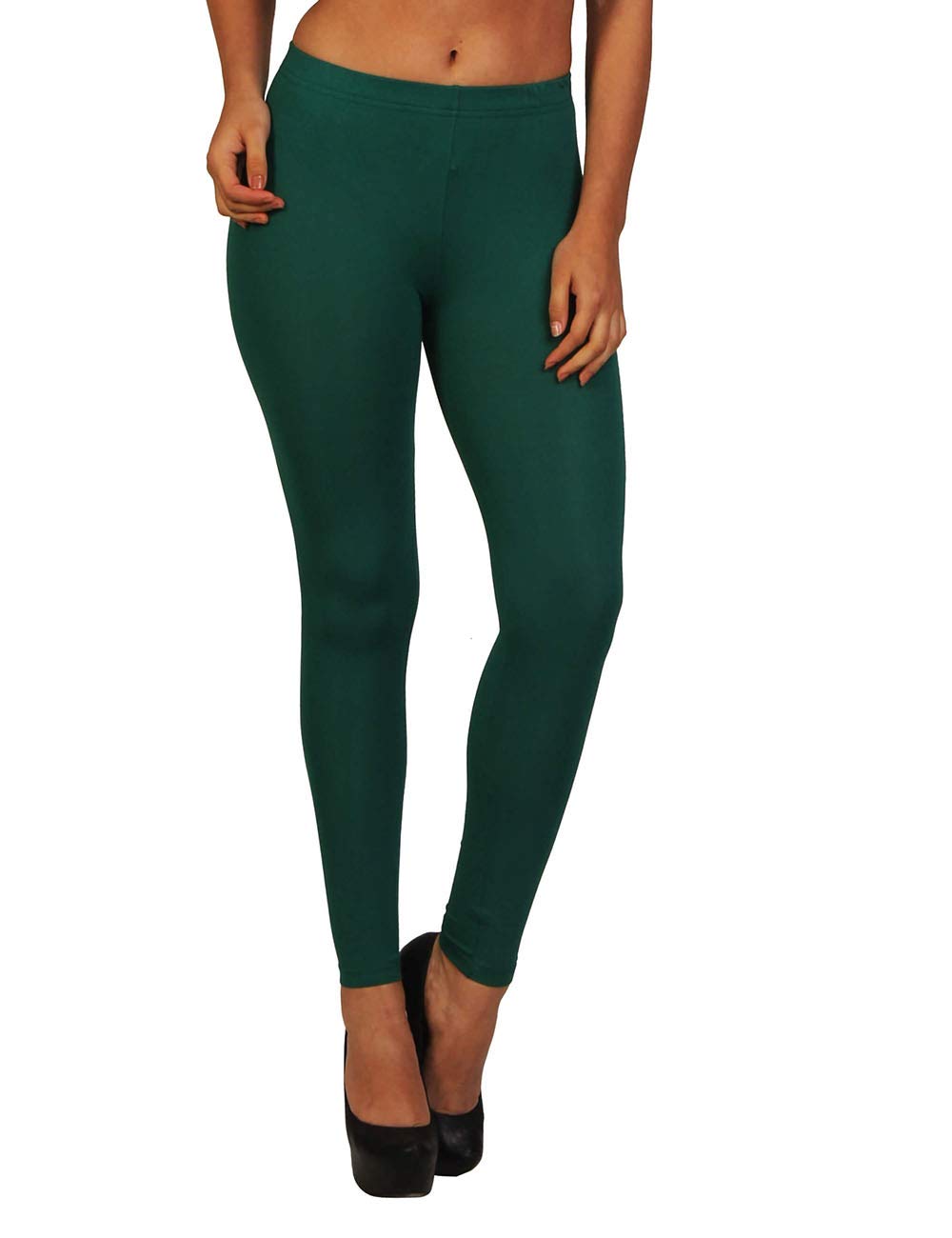 frenchtrendz Womens's Viscose Spandex Legging Ankle Pull On (Dark Green, XS-4XL)-picture-37