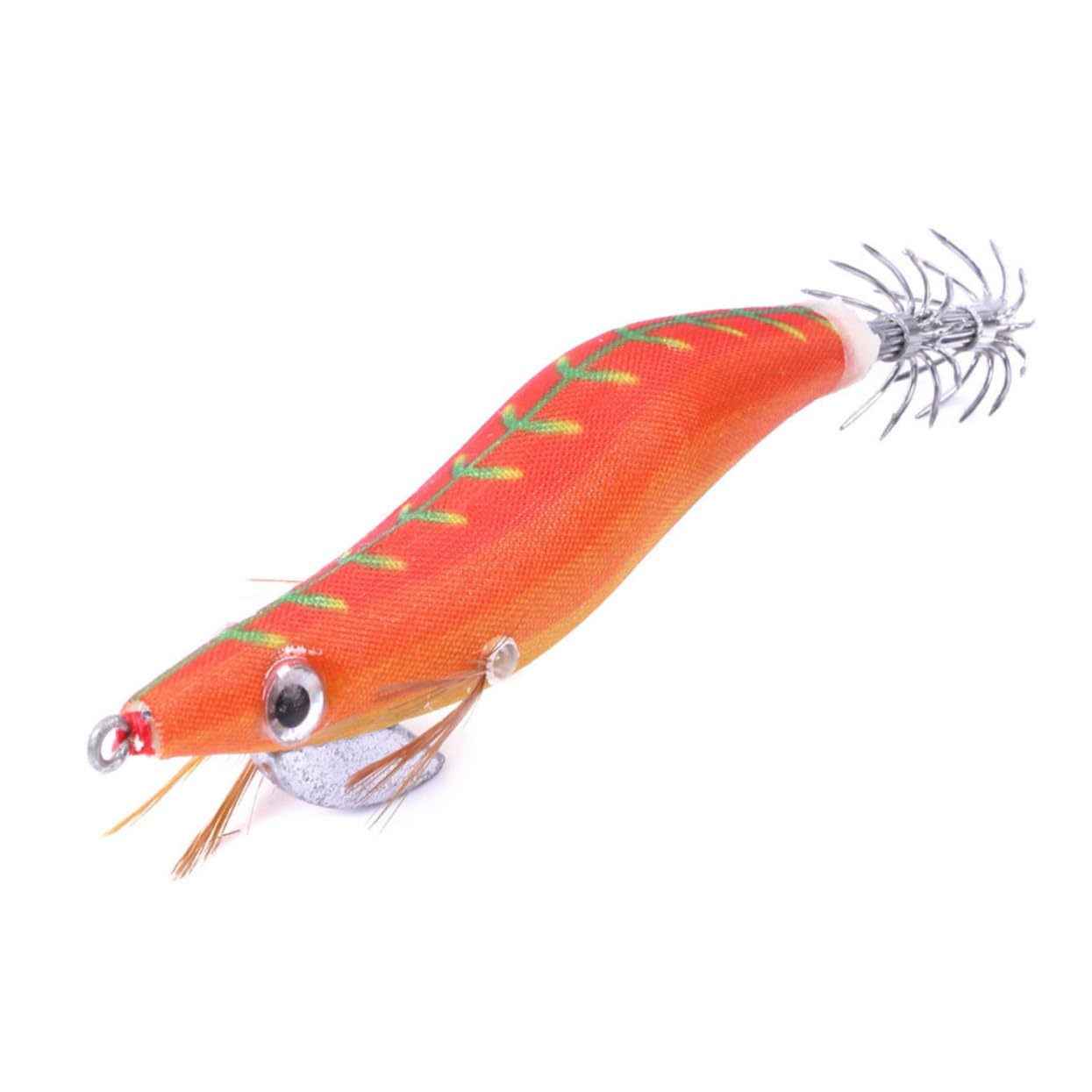 HANABASS 10 Pezzi da Pesca Artificiale Simulazione Gamberetti e Calamari Esca Realistica in Plastica Colorata Ganci in Acciaio Resistenti e Antiruggine per Attrezzatura Pesca Facile da