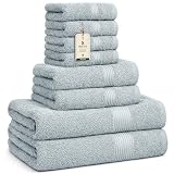 HomeBurg Luxe Set - Gants de Toilette (30×30 cm), Serviettes (40×70 cm) & Grandes Serviett...