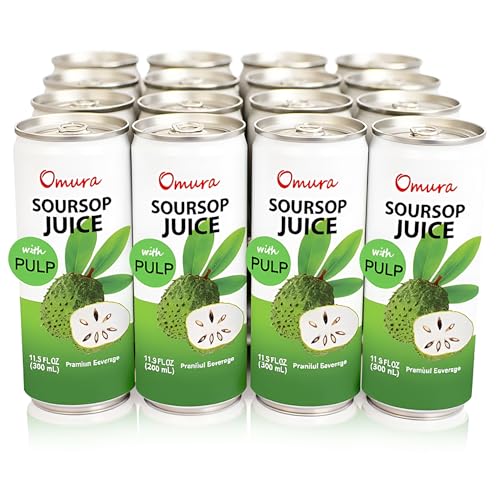 Omura Soursop Juice Drink with Pulp 11.3 Fl Oz (12-Pack)
