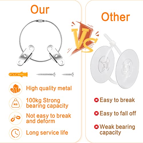 Möbel Kippsicherung Set 6 Sätze Metall Kippschutz Möbel Wandanker, Babysicherheit Anti Kipp Möbelgurte Wandbefestigung für Schrank Regal Kommode, Belastbarkeit 100kg