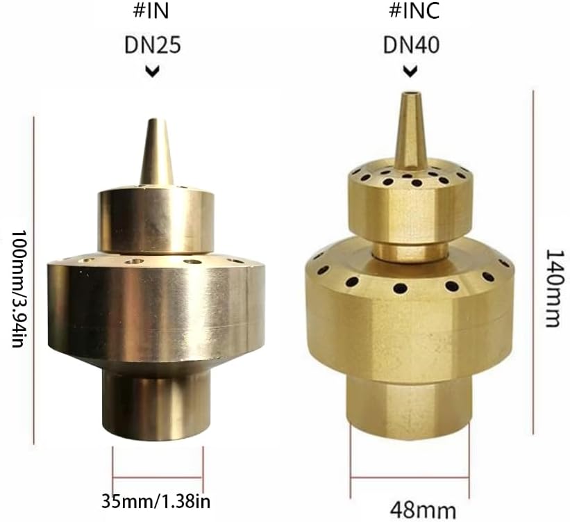Decorative Outdoor Fountain Sprinkler Head Nozzle Replacement for Yard Landscape
