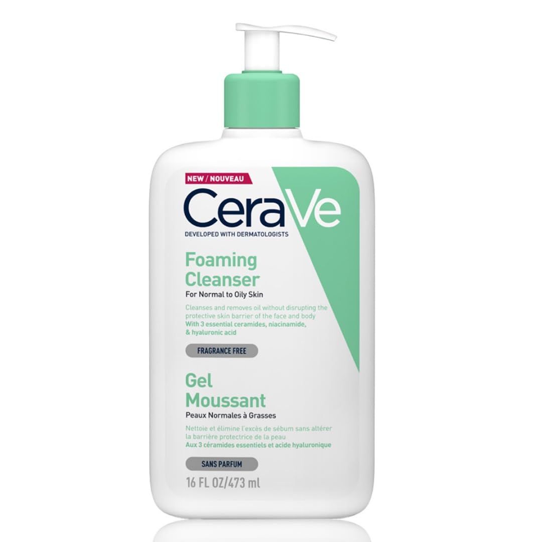Cerave Foaming Cleanser for Normal to Oily Skin with Hyaluronic Acid 473Ml