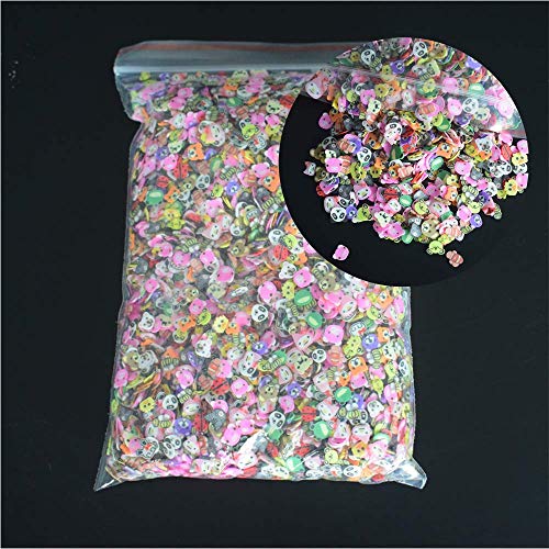 Mezerdoo 10000pcs/pack Nail Art 3d Fruit Feather Flowers Mix Designs Tiny Slices Polymer Clay DIY Beauty Nail Stickers Decorations (Animal)