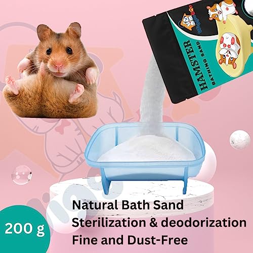Image of Dust-Free Hamster Sand Your Tiny Friend's Ultimate Bathing and Bedding Solution |Desert Dreams|Pamper Your Hamster|Tiny Paws, Fresh Play|Tiny Friends, Big Care|Hamster Grooming Sand| 200 Grm