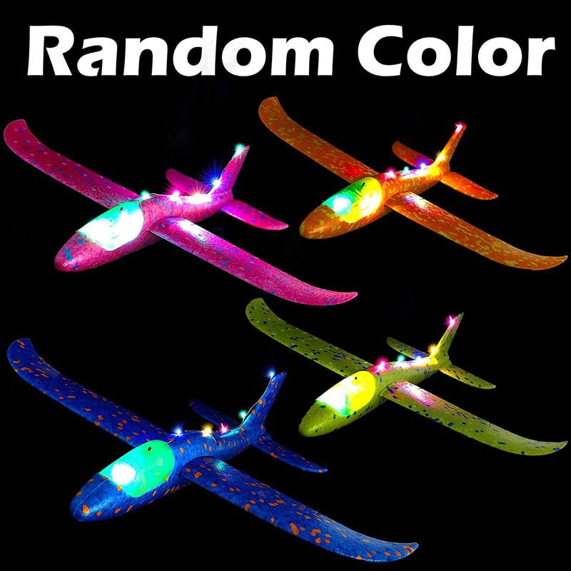 Image of GoBaby Hand Throw Flying Glider Foam Plane Toy for Kids | Multicolor Outdoor Airplane Launcher Toy with Easy Soaring Flight