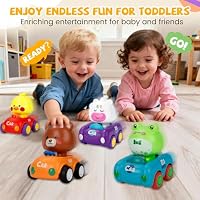 LBJGL Press and Go Toy Cars for Toddlers 1-3，Fun Vehicle Playset for Kids — image 3