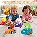 LBJGL Press and Go Car Toys for Toddlers 1-3, 4 Pack Friction Powered Baby Push Cars, Infant Play Vehicle Set for 6-9-12-18 Months, 1st Birthday Gifts for 1-2 Year Old Boys Girls