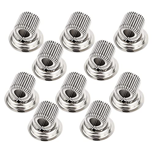 (10 Pack) Magnetic Pen Holder Clip, Stainless Pen Holder Clip with Adjustable Spring Loop, Magno Magnetic Pencil Holder for Refrigerator Whiteboard Erase Board and Bulletin Board Map