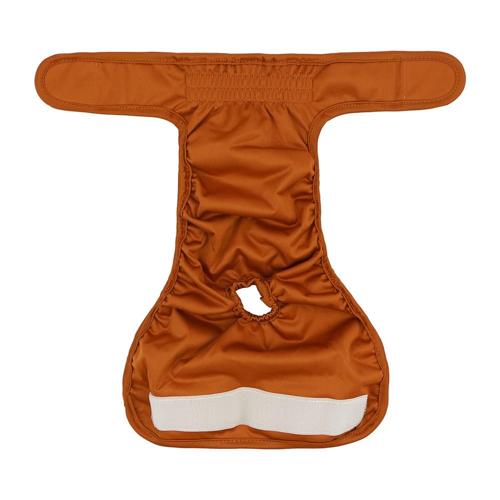 Treer Dog Nappies Female Breathable Soft Absorbent Pet Diapers Comfortable Puppy Sanitary Pants Durable Washable Period Pants for Pet Incontinence/Long Travels (M,brown)