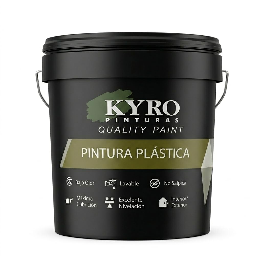 MATE VINÍLICA KV - Pintura Plástica Mate para Interior y Exterior, Blanco Intenso, Bajo Olor, Gran Cubrición y Lavable, Rendimiento 10-12 m²/L - 14 Litros