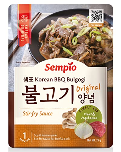 Sempio BBQ Bulgogi Sauce (75g) - Authentische koreanische Küche zu Hause. Herzhaftes Soße für Rindfleisch- und Gemüsepfanne