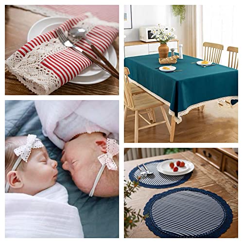 Beige Lace Ribbon 12 Yards Cotton Sewing Lace Trim Crochet Lace For Crafts, Gift Package Wrapping, Bridal Wedding Decoration, Scrapbooking Supplies #TOP5