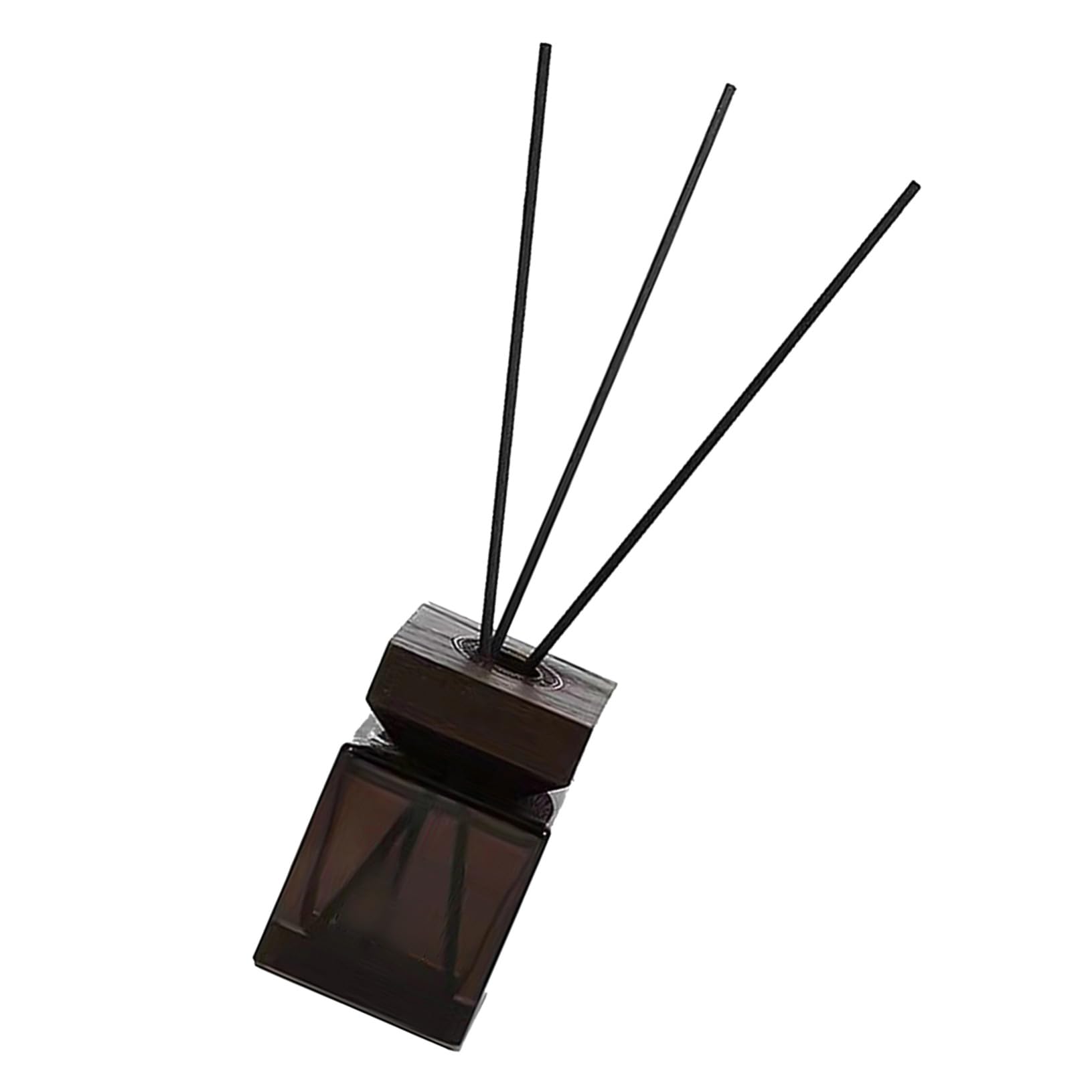 DOITOOL 2 Set Diffusore Aroma con Bottiglia Quadrata e Tappo in Legno Diffusore senza Fiamma con Bastoncini di Rattan per Aromaterapia Naturale in Casa