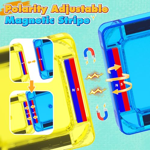 Image of 40PCS Mini Magnetic Tiles Toddler Travel Essentials Toys with Case Set, Magnetic Building Blocks Kids Games, Montessori Preschool Education Sensory Toys for 3 4 5 Year Old Boys Girls Birthday Gifts