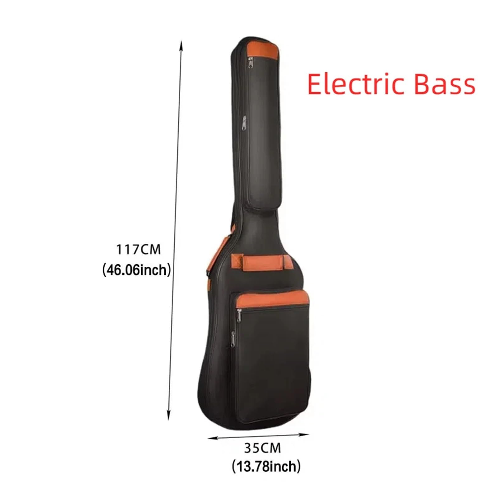 Bolsa Impermeable for Guitarra eléctrica Oxford 600D, Acolchada de algodón 10 mm, Funda for, a Prueba Polvo, for Bajos, se Adapta a Todos los Modelos para Guitarra(Size2)