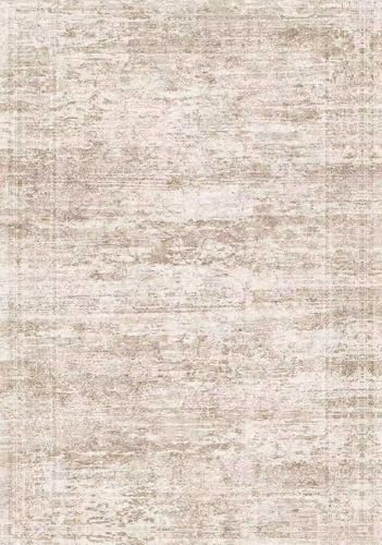 Living Room Area Rugs 9x12: Abstract Washable Rug for Dining Room Non-Slip Low Pile Carpet for Bedroom Ultra Thin Soft Stain Resistant Indoor Floor Mat for Household Women Aged 35-45 9x12 Beige Brown