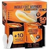 Insole Foot Warmers for Feet – 25 Pairs (50 Warmers) | 10+ Hour Air-Activated Foot Warmers Disposable | TSA Approved Insole Warmers for Boots & Shoes | Thin Adhesive Feet Warmers for Outdoor Use