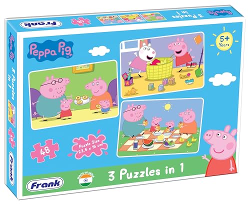 Image of Frank Peppa Pig Jigsaw Puzzle (24 Pieces) for Kids 3 Years & Above - Fun & Challenging Brain Booster Game Designed for Enhanced Focus and Memory Skills - 60403