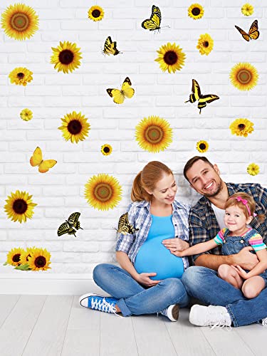 Calcomanías de pared de mariposa para renovar paredes dañadas del hogar 7