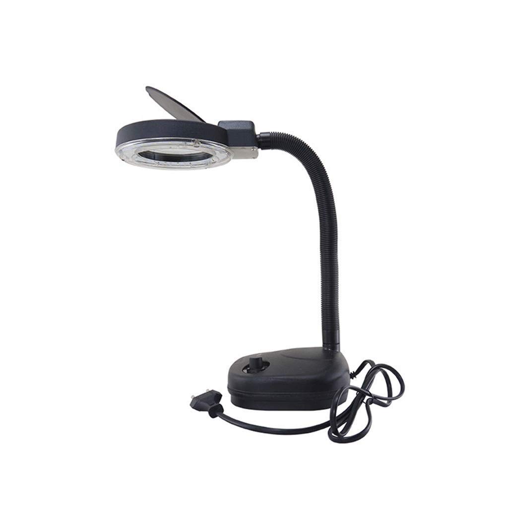 Beleuchtete 2-Fach-Lupe und Schreibtischlampe für Hobby, Handwerk, Inspektion, Lesen von Büchern, Zeitschriften, Zeitungen, Modellbau, Löten, Schmuckdesign, Nadelarbeit
