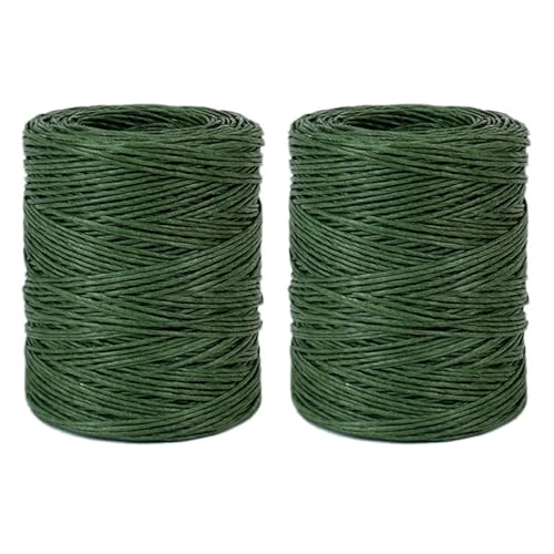Dxoniislh 2piezas 1.0Mm Verde EncuadernacióN Floral Envoltura de Alambre Guita Hecho una Mano Papel de Alambre de Hierro RatáN para de Flores (Longitud: 210M)
