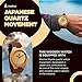 Treehut Wooden Watches for Men, Japanese Quartz Movement, Stylish Exotic Wrist Watch with Adjustable Stainless Steel Buckle, Leather Straps, Watch Made Real Wood, Relojes para Hombre