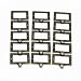 WEICHUAN 15 Pieces 72mm68mm Card Holder Drawer Pull/Label Frames Card/Label Holder/Tag Pull/Cabinet Frame Handle/File Name Card Holder - Metal Art Bronze Tone with screws