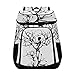 Nero e Bianco Albero Skull Cooler Zaino Riutilizzabile Grande Capacità Isolato Zaino Cooler Bag per Picnic Escursionismo Campeggio Pesca