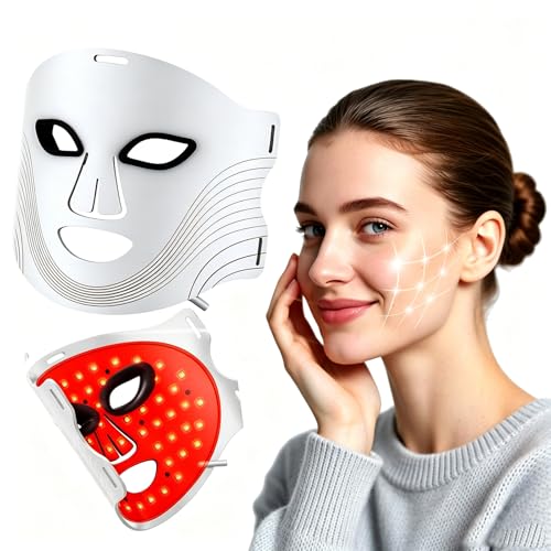 LED Face Mask Light Therapy, 850nm Near-Infrared & Red Light for ...