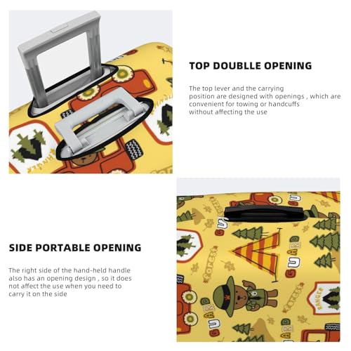 VOSERY Travel Luggage Cover - Forest Guard,Car TentTrees Washable Suitcase Covers Protector Fits 18-32 Inch Luggage3