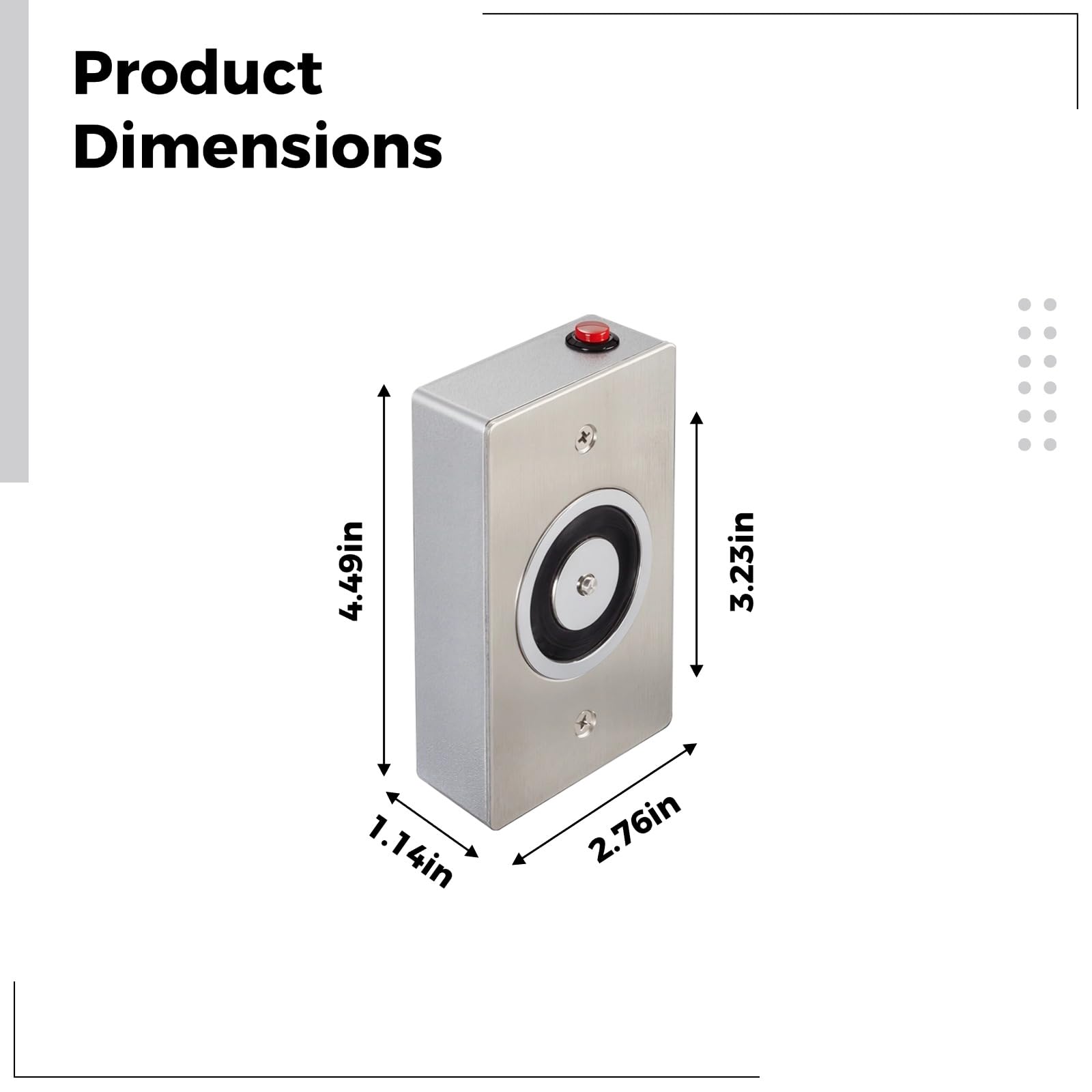 Cerradura para puertas, sistema de montaje en pared de alta resistencia para puertas cortafuegos, cerradura electromagnética, cerrojo de precisión, liberación automática de alarma, 24 V CC para p