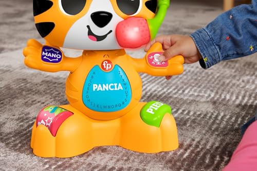 Fisher-Price Lernspielzeug für Babys und Kleinkinder, Beat Bande Lern & Tanz Tiger Justin mit Geräuschen und Lichtern für Kinder ab 9… – Ansicht 3