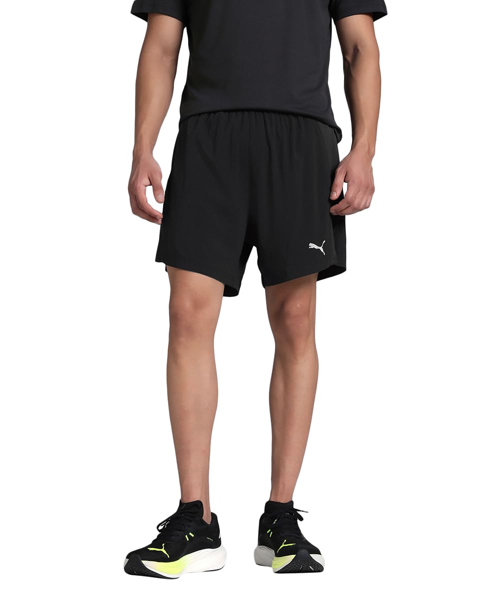 Puma Men's Running Velocity 5 Inch Shorts, Puma Black, Size 2Xl, Men