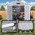 MELLCOM 8 x 10 FT Resin Outdoor Storage Shed with Windows, Outdoor Storage Tool Shed with Floor and Lockable Door, Resin Garden Shed for Garbage Can, Bike, Lawnmower