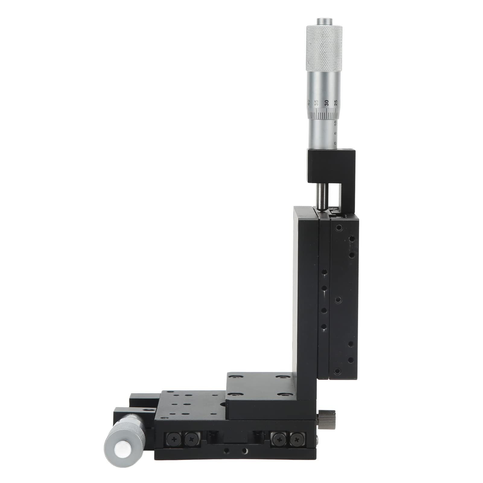 Fafeicy Mesa Deslizante Manual de Micrómetro de Aleación de Aluminio de Etapa Lineal XZ 80 X 80 Mm Precisión de 0,01 Mm de ± 12,5 para Instrumentos ópticos Posicionamiento de Laboratorio