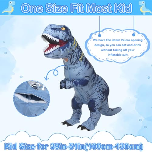Disfraz inflable de dinosaurio para niños y adolescentes miniatura 3