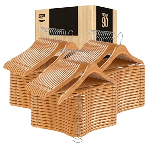 Utopia Home Premium Wooden Hangers (90 Pack)