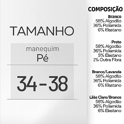 Kit 06 Pares Meias Puma Sapatilha Super Invisível Feminino Adulto | KIT B | 34-38