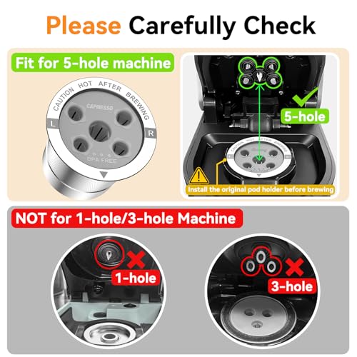 Image of CAPMESSO Reusable K Cups for Keurig: 4 Stainless Steel Coffee Pods 5-hole Metal Coffee Filters for Keurig K Supreme /K Slim /K-Brew Chill /K-Duo Gen 2 with Multistream Technology, No BPA, Durable