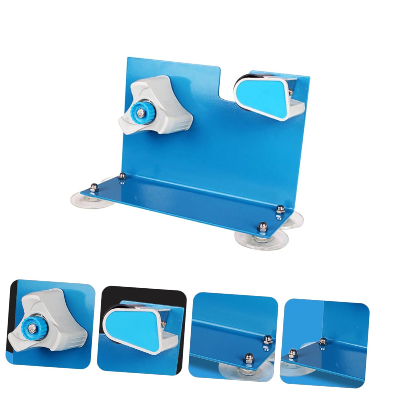 Dispenser Nastro Imballaggio da Tavolo in Ferro e Plastica Blu