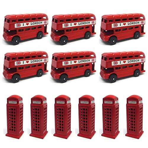 Set of 10 London 3D BUS & TELEPHONE Box Magnet Die-Cast Metal fridge magnet British London Souvenir 3D Bus & Phone Booth Magnet