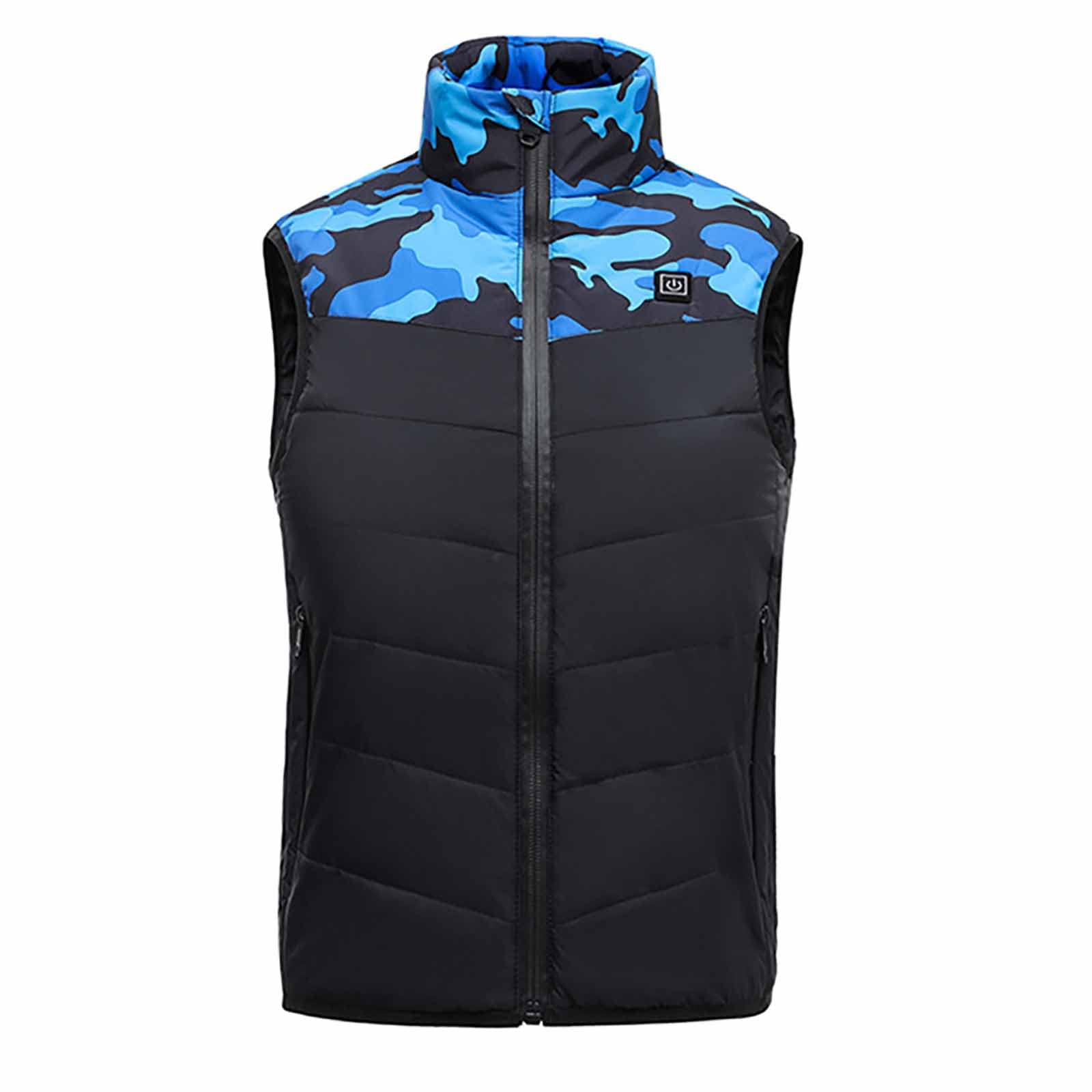 Chaleco Calefactable para camping y actividades al aire libre con control de temperatura azul 8